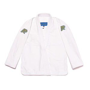Kimono de Jiu Jitsu Shoyorol Fighter Gi de Color Blanco con Logotipo Personalizado, Uniforme de Jiu Jitsu Brasileño de Primera Calidad, 100% Algodón - Product Image 5