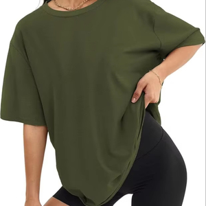 Camisetas verde militar para mujer, camiseta 100 de algodón de alta calidad para hombre, camiseta con logotipo de tu marca, camisetas gráficas, camiseta para mujer de gran tamaño - Product Image 1