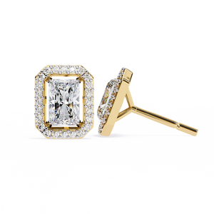 Boucles d'oreilles en or 18 carats avec diamants et pierres précieuses uniques cultivées en laboratoire - Product Image 6