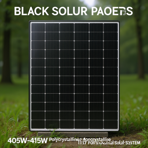 Panneau solaire noir 405W-415W polycristallin monocristallin HJT pour système solaire industriel - Product Image 3