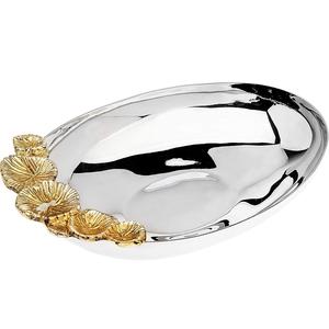 Top Leading et Tendance Conçu Casted Gleaming Golden Handle avec Silver Nut Dish Article de service de haute qualité disponible - Product Image 2