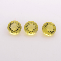 Quartz Citron Naturel Rond de Qualité Supérieure 10mm Couleur Jaune Pierre Précieuse Non Montée Certifiée par un Certificat Tierce Partie pour la Fabrication de Bijoux Vente en Gros