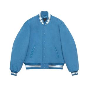 Veste universitaire classique en laine pour homme, respirante, grande taille, streetwear, veste d'hiver chaude pour homme en polyester avec doublure en satin - Product Image 1