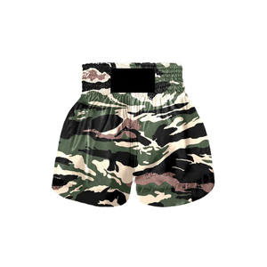 Pantalones cortos de boxeo de secado rápido para hombre al por mayor, ropa de gimnasio de talla grande para Muay Thai y MMA elástica fabricada para entrenamiento de artes marciales - Product Image 5