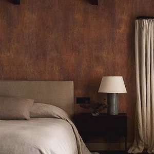 Papel pintado con textura de pintura artística, papel pintado desgastado retro americano, estilo industrial moteado marrón - Product Image 2