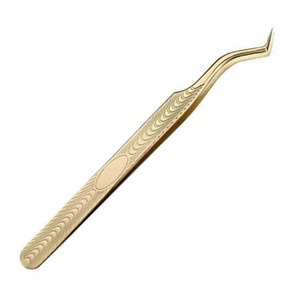 Pince à épiler professionnelle sur mesure, nouvelle fabrication, design optimal, double courbure, volume accru, en acier inoxydable pour cils - Product Image 1