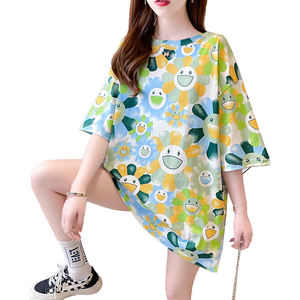 Camiseta de patrón sólido de estilo clásico para mujer superventas de alta calidad para uso informal al aire libre opción de talla grande disponible - Product Image 1