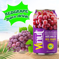 Jus de Raisin Rouge Pressé Frais 330ml, Purée de Fruits, Boisson en Boîte (Conservée), Échantillon Gratuit, Marque Privée, Fabricant Vietnamien, Pureté 30%