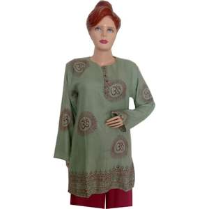 Alta calidad alta calidad Om Kurta 100% tela de algodón precios al por mayor ropa Lisa personalizada Anti Technics artículo estilo para exportación - Product Image 1