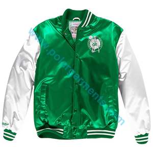 Chaqueta de satén de béisbol Y2K de gran tamaño Puff manga suave chica estética logotipo personalizado OEM venta al por mayor TikTok moda 2025 - Product Image 3