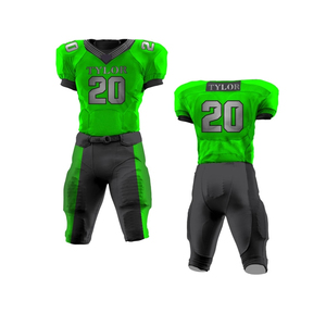 Maillots de football américain sérigraphiés avec logos imprimés par transfert de chaleur respirant et vibrant à manches courtes - Product Image 2