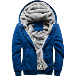 Sudadera con capucha de ajuste regular de lana impermeable transpirable de invierno Unisex grueso con cremallera y logotipo personalizado de alta calidad - Product Image 3