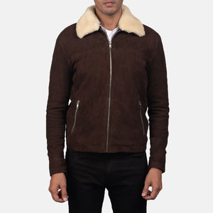Veste en daim d'hiver tendance pour homme, col montant, logo sur le devant, imperméable, écologique, vêtement d'extérieur décontracté, doux et de qualité supérieure - Product Image 3
