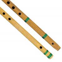 Traditional Indian Wooden Bamboo Flute Musical Instrument Bansuri 15 inch Prayer Bansuri Flute Pair Woodwind Instrument