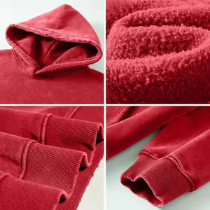 เสื้อฮู้ดผู้ชายแบบกรดเสื้อมีฮู้ดผ้าคอตตอน100% ง่ายและอัตราที่เหมาะสมสำหรับพื้นฐานฤดูหนาว - Product Image 5