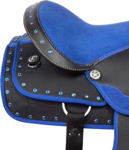 Selle de cheval de baril synthétique de course occidentale de qualité supérieure avec ensemble de tack assorti pour l'équitation - Product Image 5
