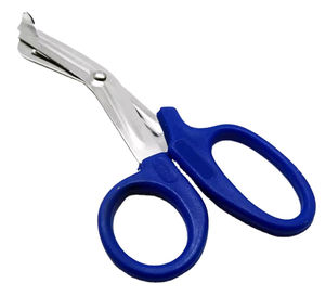 Ciseaux de traumatologie à bandage EMT à poignée bleue 5.5 cisailles médicales polyvalentes Instruments chirurgicaux - Product Image 3