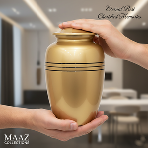 Wholesale Custom European Style Premium Brass Human Cremation <b>Urns</b> 200 Cubic Inch Capacity Durable Eco-Friendly <b>Ash</b> Storage - Product Image 3
