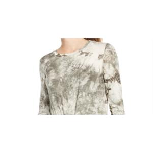 Top de punto con efecto tie-dye para mujer, talla XL, color verde, diseño con lazo frontal, de Belle Du Jour Junior's - Product Image 2