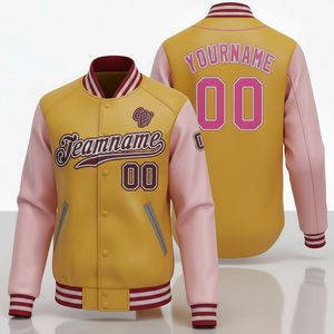 Logo personnalisé Collège Baseball Hommes Veste Brodé Varsity Manches Été Casual Letterman Veste Noir Couple Personnalisable - Product Image 4