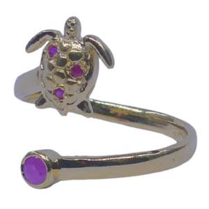 925 Sterling Silver Gold Plated Ruby Diamond <b>Ring</b> - Product Image 4