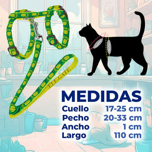 Set Guinzaglio e Pettorina per Cani in Neoprene e Poliestere, Traspirante, con Motivi Carini, Lusso Semplice, Ideale per Gatti e Cani di Taglia Piccola e Media - Product Image 5