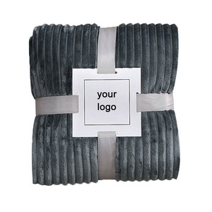<span class=keywords><strong>Couverture</strong></span> en polaire sherpa double couche personnalisée avec logo de marque, 100% polyester, réversible, <span class=keywords><strong>drap</strong></span> de lit tricoté pour l'hiver, canapé - Product Image 3