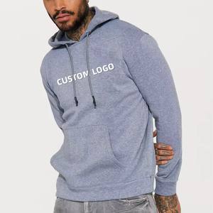 Sweat à capuche en molleton vierge décontracté d'hiver pour hommes de la meilleure qualité, conception à glissière, service OEM disponible, impression bouffante de couleur unie. - Product Image 5