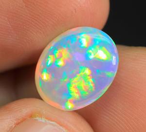 อัญมณีโอปอลทรงหลังเบี้ยทรงรังผึ้งเอทิโอเปียทรงวงรีอัญมณีโอปอลเอธิโอเปียนอัญมณี-ไฟหลากหลายหินธรรมชาติของขวัญสำหรับเขา - Product Image 3