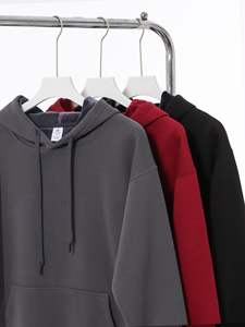 เสื้อฮู้ดขนแกะจิ้งจอก400สำหรับผู้ชายผ้าฝ้าย GSM ผสมสีเงิน - Product Image 5