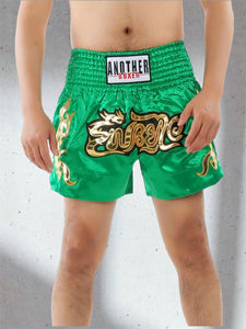 Pantalones cortos de kick boxing de competición con logotipo personalizado Muay Thai, pantalones cortos de boxeo MMA en blanco al por mayor para hombres en tela de poliéster - Product Image 2