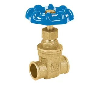 Confezione da 6 1/2 Foset \ "valvole a saracinesca saldabili in ottone struttura di controllo della struttura pneumatica e manuale della sfera di potenza - Product Image 2