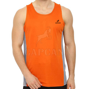 Débardeurs de sport respirants en coton/fibre de bambou pour hommes 2024 – Tricotés, compressifs, personnalisables, imprimés, tendance et décontractés - Product Image 1