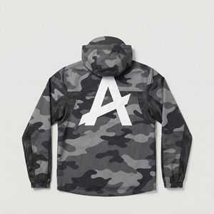 Camouflage Windbreaker Jacket | Waterproof Lightweight Hooded Outdoor Sports Windproof Shell | OEM Custom Logo Available - Product Image 4