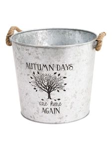 Cubo de flores con recubrimiento de polvo negro, maceta galvanizada, césped, granja, jardín, decoración, artesanías de Metal, plantas rústicas, cubo para exteriores - Product Image 2