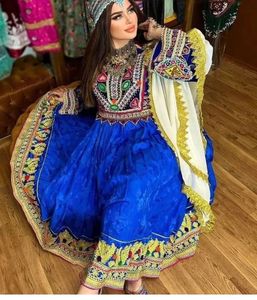 Ropa tradicional hecha a mano vestido afgano de alta calidad mejor Material afgano Vintage vestidos de mujer 0707 - Product Image 6