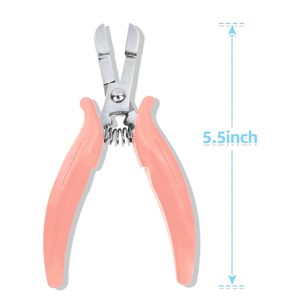 Alicates de unión de fusión reutilizables ligeros de acero inoxidable Premium Extensiones de cabello de queratina Forma de hilo Salón Rosa Logotipo OEM - Product Image 6