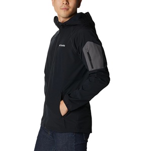 Softshell personalizado de estilo informal, trabajo de poliéster, calentamiento duradero, negro, de talla grande, a prueba de viento, para hombre - Product Image 4
