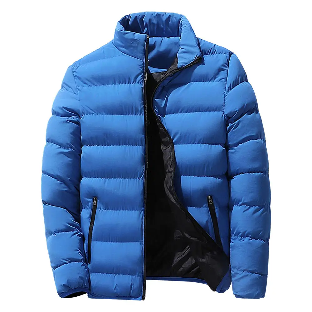 Jaket Puffer pria, kualitas tinggi kustom desain baru jaket bulu Down musim dingin tahan angin untuk pria
