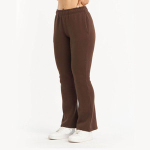 Par de pantalones de pierna ancha de gran tamaño, pantalones holgados con diseño de costura trasera, pantalones acampanados holgados para mujer, pantalones de chándal - Product Image 3