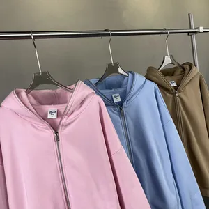 เสื้อฮู้ดผ้าฝ้ายขนแกะขนาดใหญ่สำหรับผู้ชายและผู้หญิงเสื้อฮู้ด & เสื้อกันหนาวมีซิปไซส์ใหญ่พิเศษ - Product Image 4