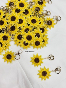 พวงกุญแจลูกปัดโลหะประดับด้วยลูกปัดรูปดอกเดซี่ใหม่พวงกุญแจลูกปัดรูปดอกทานตะวันแนวแฟชั่นสไตล์โบฮีเมียน - Product Image 6