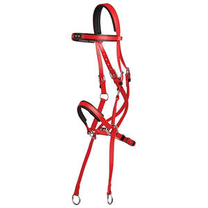 Brida de caballo ajustable de cuero Premium, duradera, suave, acolchada, elegante, cómoda, para entrenamiento de equitación, espectáculo de doma, salto occidental - Product Image 5