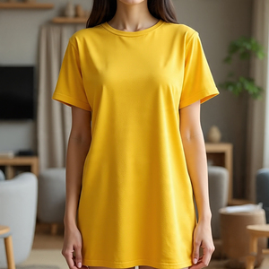 T-shirts à manches courtes surdimensionnés pour femmes T-shirt en polyester de coton coupe ample femmes sur la taille T-shirt de sport dames - Product Image 1