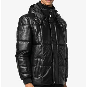 เสื้อแจ็กเก็ตหนังผู้ชายทรงสลิมฟิตมีซิปสำหรับเทรนด์แฟชั่นงานปักสีแนวสตรีทแบบกำหนดเองได้ - Product Image 2