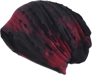 Unisex dos tonos áspero venta al por mayor estilo desgastado hombres mujeres moda largo Slouchy Beanie sombreros de gran tamaño holgados gorros gorras - Product Image 2