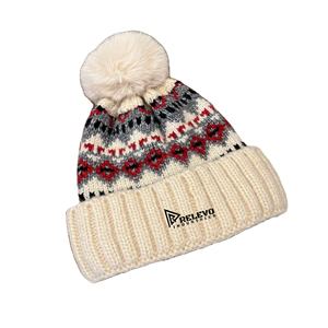 Gorro de Punto Jacquard Personalizado de Lana Cómodo al por Mayor, Gorro de Invierno para Mujer y Hombre - Product Image 2
