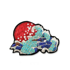 Badges de broderie à la main fantaisie sur mesure broches broches patchs fil de cuivre accessoires de mode - Product Image 3