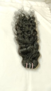 Jerry Hair Exports 100% Pure Virgin Brazilian Hair Bundles Onda de agua 12 pulgadas Máquina Doble trama Todos los colores Adecuado bajo - Product Image 3