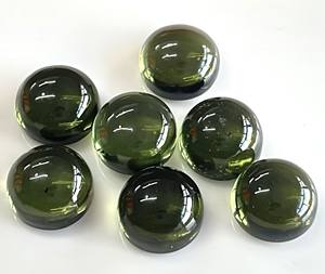 Moldavita Natural 6mm Cabujón Redondo Calidad AAA-Moldavita Suelta Calidad Superior - Product Image 4